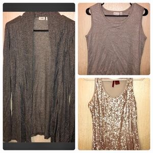 📍 SOLD 📍Cardigan & 2 Tanks